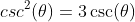 csc^2(\theta)=3\csc(\theta)
