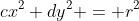 cx^2+dy^2 = r^2