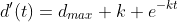 d'(t)=d_{max} k e^{-kt}