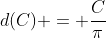 d(C) = \frac{C}{\pi}