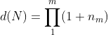 d(N)=\prod_1^{m}(1+n_m)