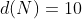 d(N)=10
