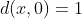 d(x,0)=1