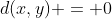 d(x,y) = 0