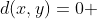 d(x,y)=0 
