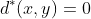 d^*(x,y)=0