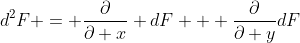 d^2F = \frac{{\partial}}{{\partial x}} dF + \frac{{\partial}}{{\partial y}}dF