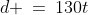 d \:=\:130t