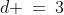 d \:=\:3