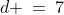 d \:=\:7