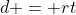 d = rt