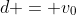 d = v_0~cos(\theta)~t