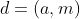 d=(a,m)