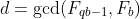 d=\gcd(F_{qb-1},F_b)