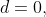 d=0,