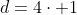 d=4\cdot 1
