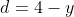 d=4-y