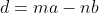 d=ma-nb