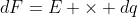 dF=E \times dq