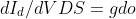 dI_d/dVDS=gdo