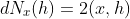 dN_x(h)=2(x,h)