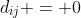 d_{ij} = 0