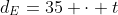d_E=35 \cdot t