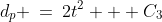 d_p \:=\:2t^2 + C_3
