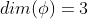 dim(\phi)=3
