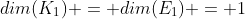 dim(K_1) = dim(E_1) = 1