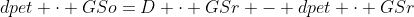dpet \cdot GSo=D \cdot GSr - dpet \cdot GSr