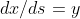 dx/ds=y