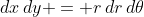 dx\,dy = r\,dr\,d\theta