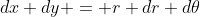 dx dy = r dr d\theta