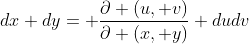 dx dy= \frac{\partial (u, v)}{\partial (x, y)} dudv