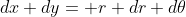 dx dy= r dr d\theta
