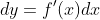 dy=f'(x)dx