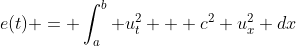 e(t) = \int_a^b u_t^2 + c^2 u_x^2 dx