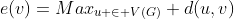 e(v)=Max_{u \in V(G)} d(u,v)