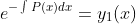 e^{-\int{P(x)}dx}=y_1(x)
