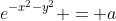 e^{-x^2-y^2} = a