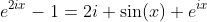e^{2ix}-1=2i \sin(x) e^{ix}