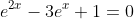 e^{2x}-3e^x+1=0