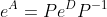 e^{A}=Pe^{D}P^{-1}