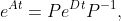 e^{At}=Pe^{Dt}P^{-1},