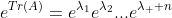 e^{Tr(A)}=e^{\lambda_1}e^{\lambda_2}...e^{\lambda_  n}