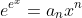 e^{e^x}=a_nx^n