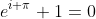 e^{i \pi}+1=0