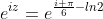 e^{iz}=e^{\frac{i \pi}{6}-ln2}