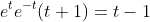 e^{t}e^{-t}(t+1)=t-1